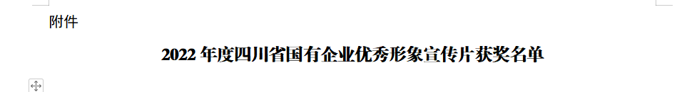 四川省尊龙时凯集团获2022年度四川省国有企业优异形象宣传片三等奖